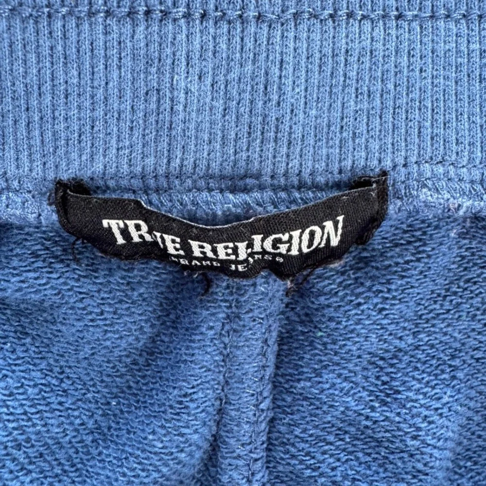 True Religion Mens Blue Buddha Logo Slim Jogger Sweatpants Large 41788-00